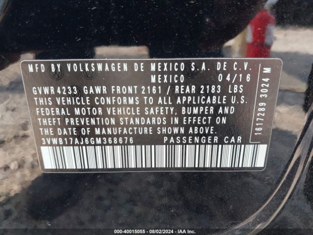 3VWB17AJ6GM368676 Volkswagen Jetta 1.8t Sport