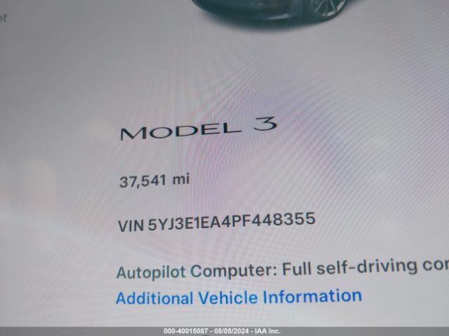 5YJ3E1EA4PF448355 Tesla Model 3 Rear-wheel Drive