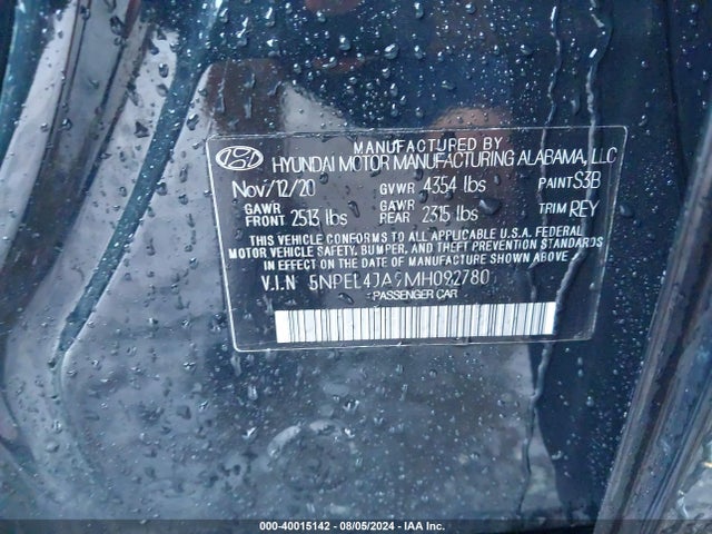 Hyundai SONATA SEL 2021 5NPEL4JA9MH092780 Image 9
