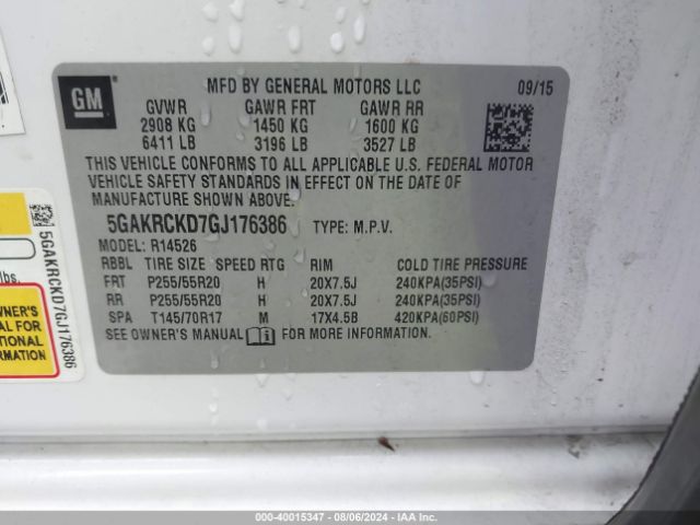 5GAKRCKD7GJ176386 Buick Enclave Premium