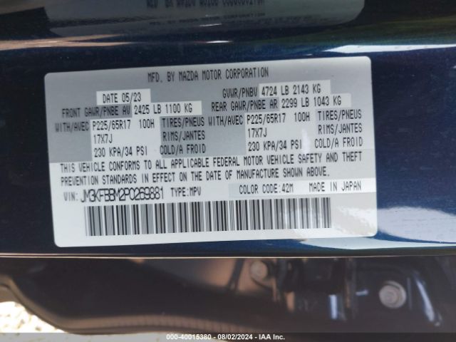 JM3KFBBM2P0269881 Mazda Cx-5 2.5 S Select