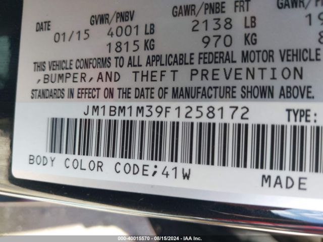 JM1BM1M39F1258172 Mazda Mazda3 S Grand Touring