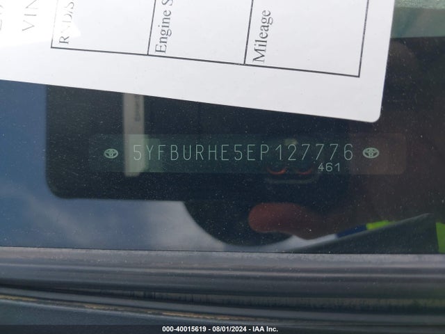 Toyota COROLLA LE 2014 5YFBURHE5EP127776 Image 9