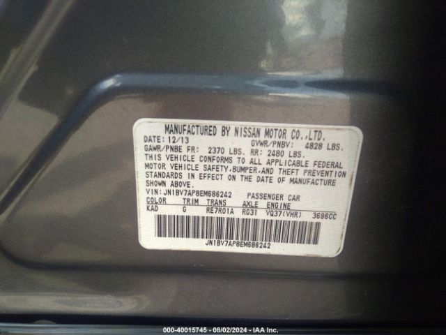 JN1BV7AP8EM686242 Infiniti Q50 Premium/sport