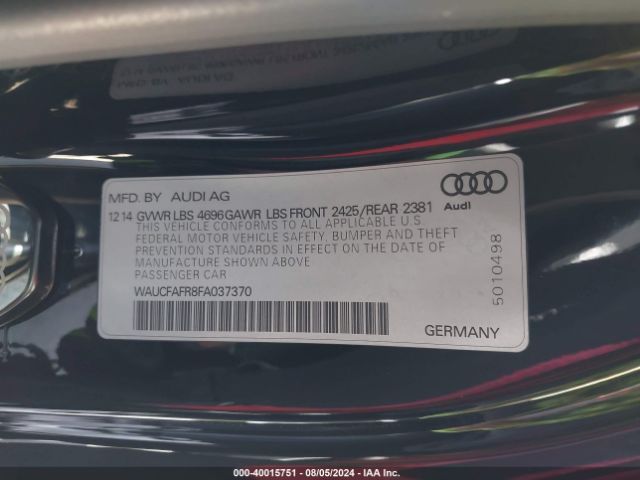 WAUCFAFR8FA037370 Audi A5 2.0t Premium