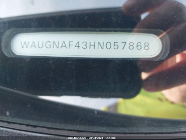 WAUGNAF43HN057868 Audi A4 2.0t Premium