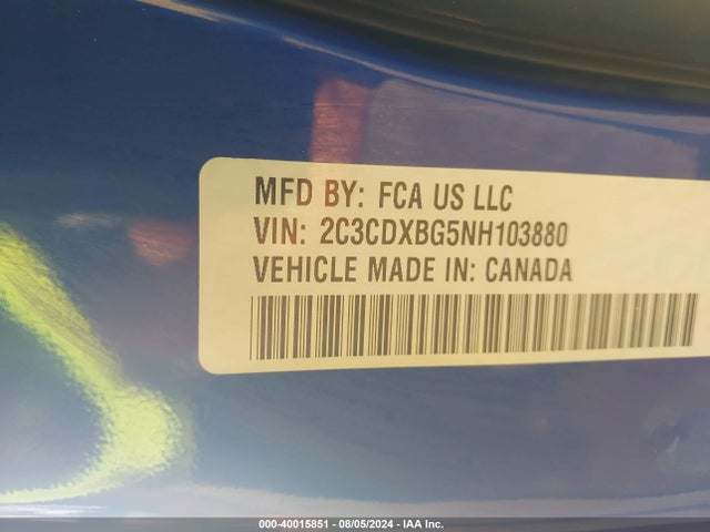 Dodge Charger Sxt Rwd 2022 2C3CDXBG5NH103880 Image 9