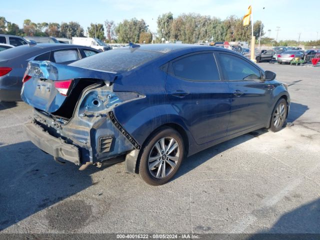 KMHDH4AE6GU601102 Hyundai ELANTRA SE