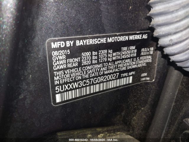 5UXXW3C57G0R20027 BMW X4 Xdrive28i