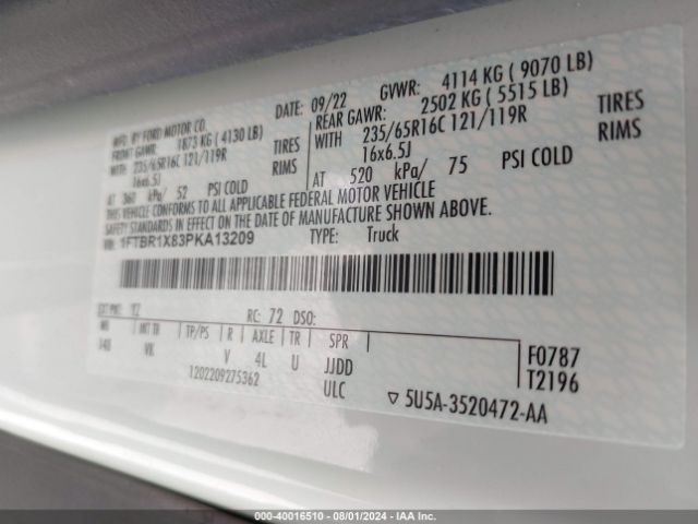 1FTBR1X83PKA13209 Ford Transit-250