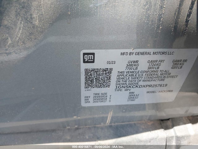 Chevrolet Suburban 4wd Lt 2023 1GNSKCKDXPR257619 Image 9