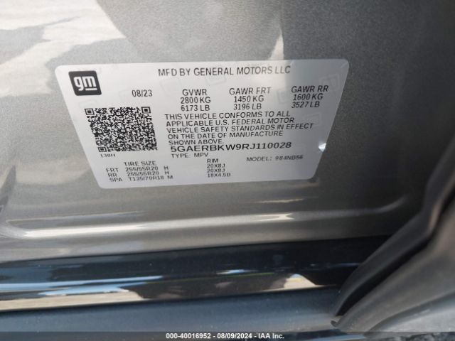 5GAERBKW9RJ110028 Buick Enclave Essence Fwd