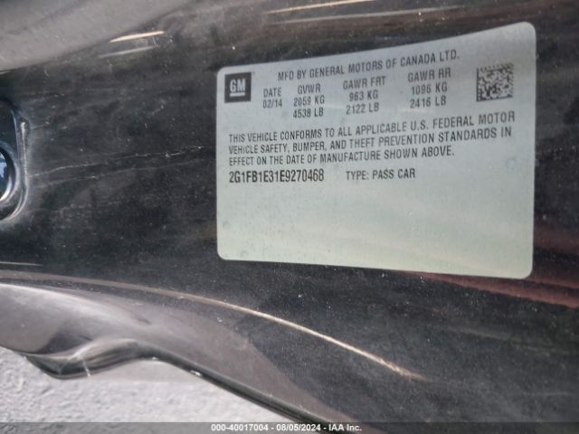 2G1FB1E31E9270468 Chevrolet Camaro 1lt