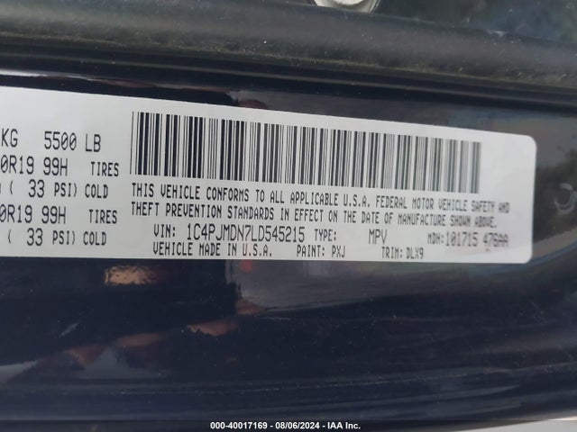 Jeep Cherokee High Altitude 4x4 2020 1C4PJMDN7LD545215 Image 9