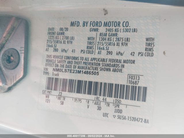 NM0LS7E23M1486505 Ford Transit Connect Xl