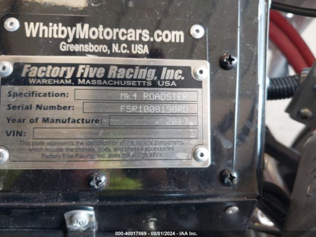 1965 SHELBY COBRA F5R1008198RD      Photo 8