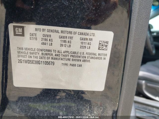 2G1WD5E38G1105679 Chevrolet IMPALA LIMITED POLICE
