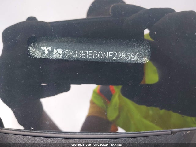 2022 TESLA MODEL 3 5YJ3E1EB0NF278386 Photo 8