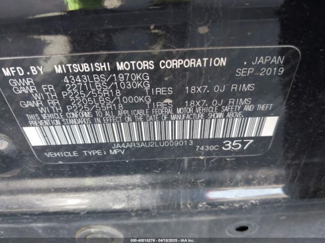 2020 MITSUBISHI OUTLANDER SPORT JA4AR3AU2LU009013 Photo 8