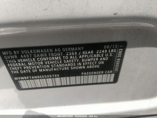 WVWBP7AN8EE505799 Volkswagen Cc 2.0t Sport