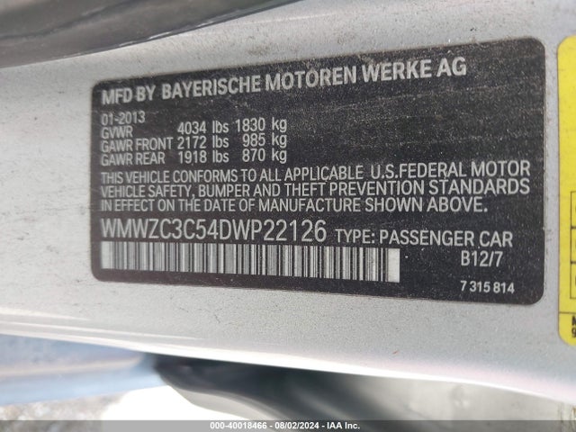 2013 MINI COUNTRYMAN WMWZC3C54DWP22126 Photo 8