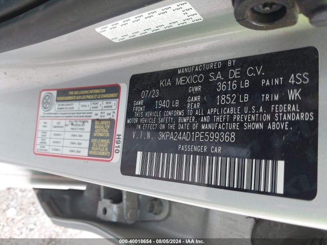 KIA RIO LX 2023 3KPA24AD1PE599368 Image 9