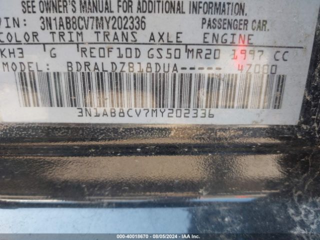 2021 NISSAN SENTRA 3N1AB8CV7MY202336 Photo 8