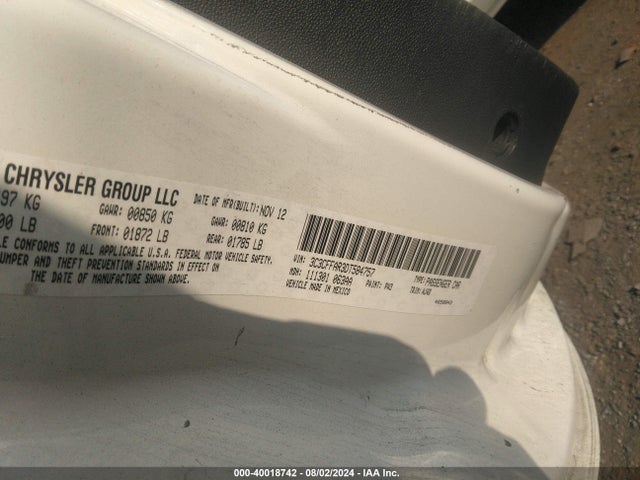 2013 FIAT 500 3C3CFFAR3DT584757 Photo 8