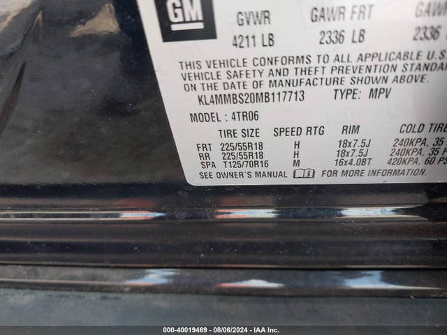 KL4MMBS20MB117713 Buick Encore Gx Fwd Preferred