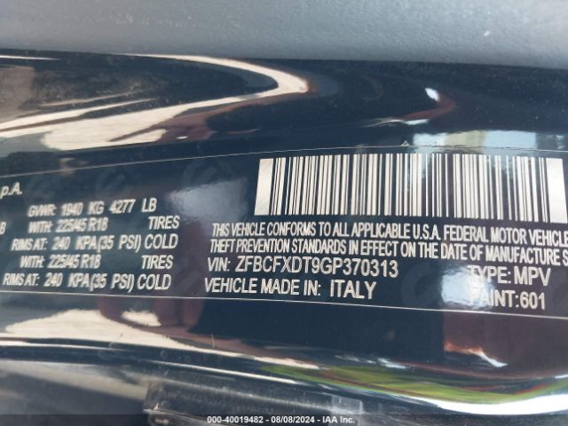 ZFBCFXDT9GP370313 Fiat 500x Lounge