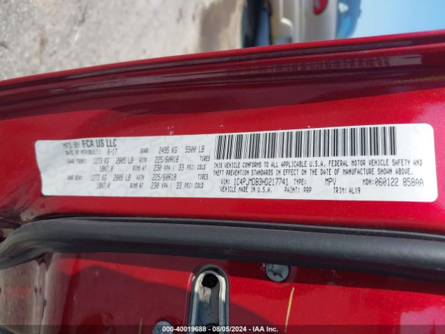 1C4PJMDB3HD217741 Jeep Cherokee Limited 4x4
