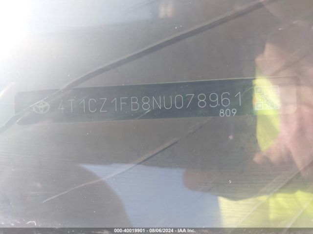 4T1CZ1FB8NU078961 Toyota AVALON LIMITED