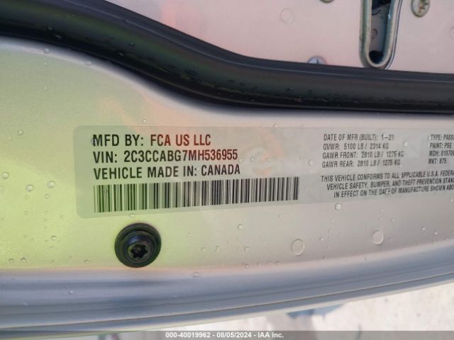 2C3CCABG7MH536955 Chrysler 300 300s