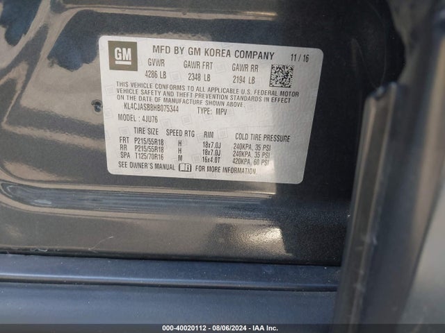 Buick Encore Preferred 2017 KL4CJASB8HB075344 Image 9