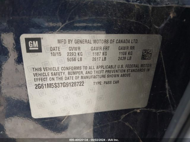 2G61M5S37G9128722 Cadillac Xts Luxury Collection