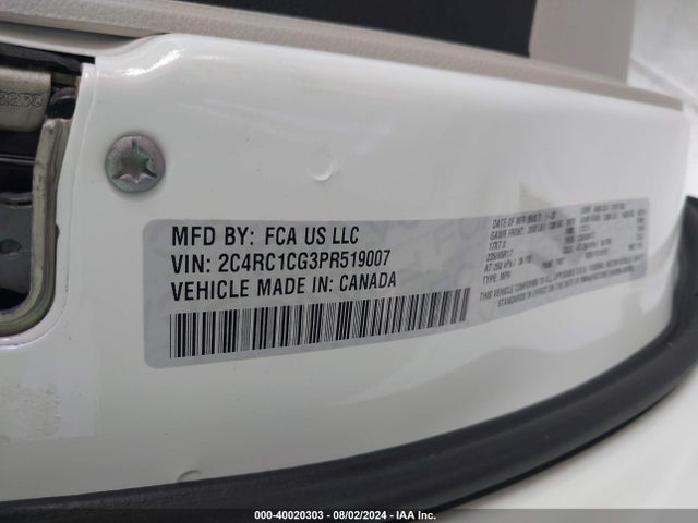 2C4RC1CG3PR519007 Chrysler Voyager Lx