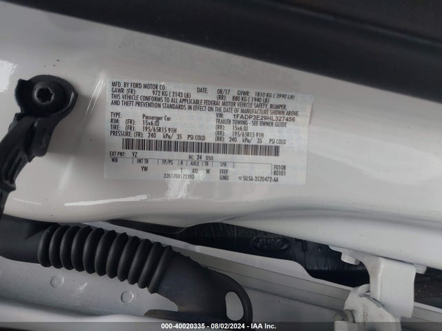Ford FOCUS S 2017 1FADP3E29HL327456 Image 9