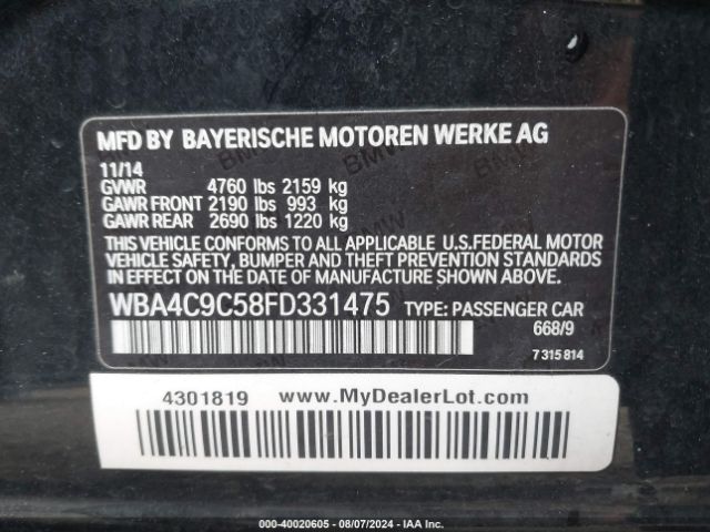 WBA4C9C58FD331475 BMW 428 Gran Coupe Xdrive