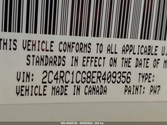 2C4RC1CG8ER409356 Chrysler Town & Country Touring-l