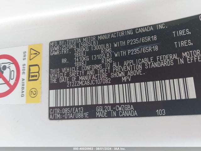 Lexus RX 350 2018 2T2ZZMCA8JC107082 Image 9