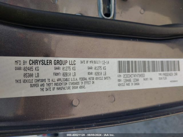 2C3CDXCT4FH734553 Dodge Charger Road/track