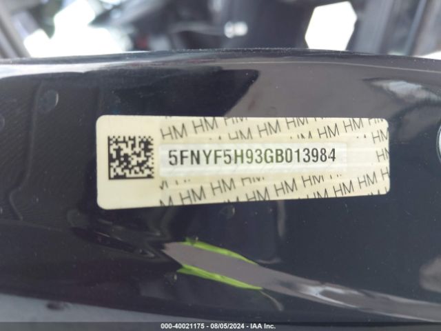 5FNYF5H93GB013984 Honda Pilot Touring