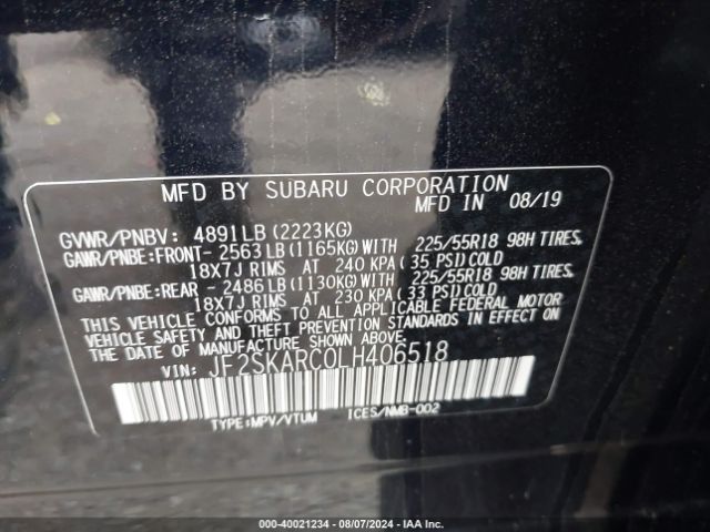 JF2SKARC0LH406518 Subaru Forester Sport