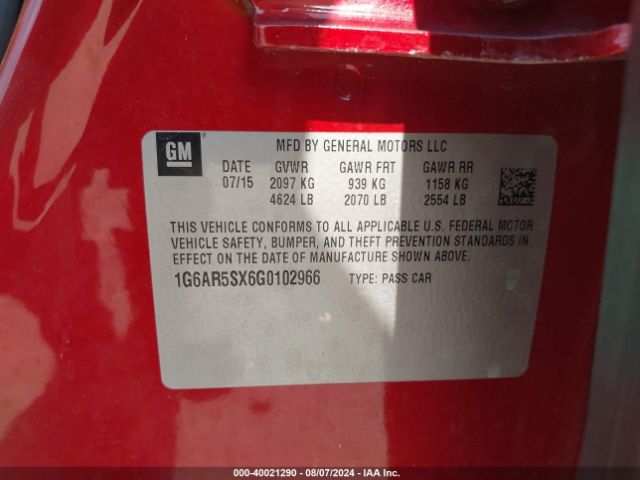 1G6AR5SX6G0102966 Cadillac Cts Luxury Collection
