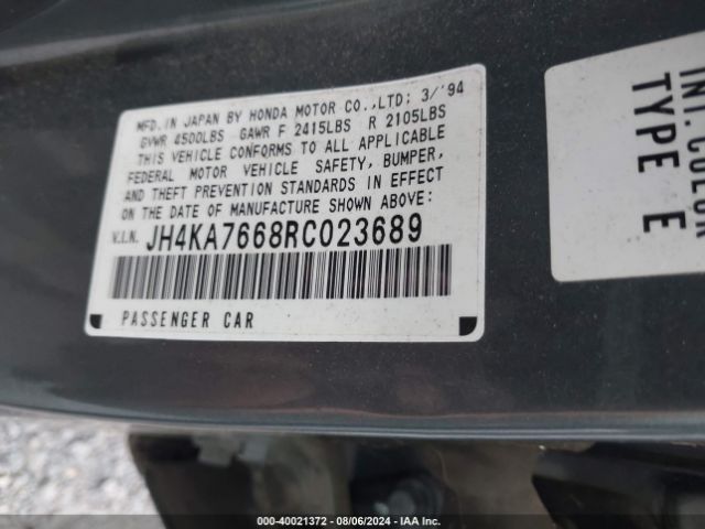 1994 ACURA LEGEND JH4KA7668RC023689 Photo 8