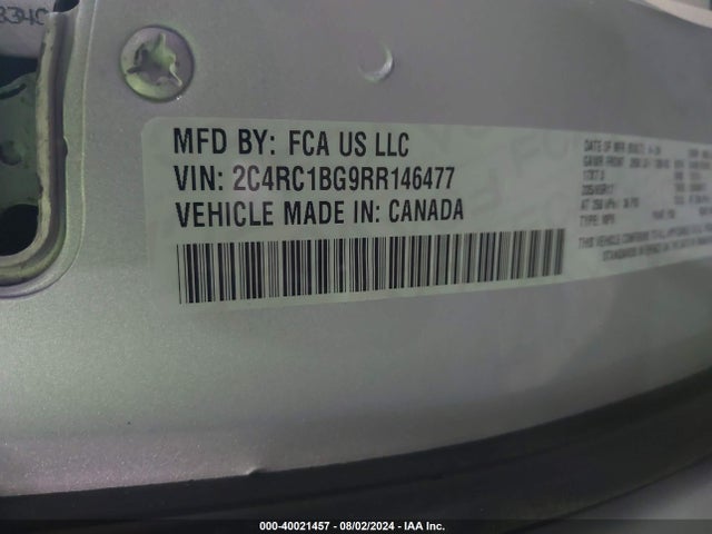 2C4RC1BG9RR146477 Chrysler Pacifica Touring L
