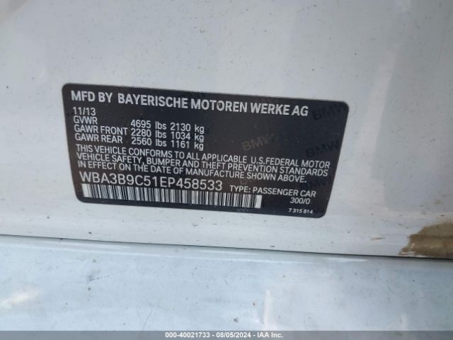 WBA3B9C51EP458533 BMW 335i Xdrive