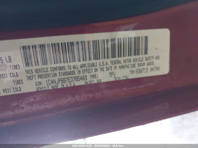 Jeep Patriot Sport 2014 1C4NJPBB7ED785403 Image 9
