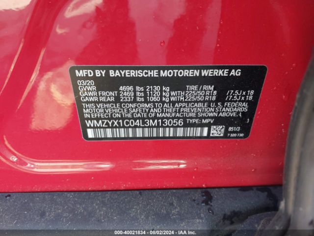 WMZYX1C04L3M13056 Mini Countryman Cooper S