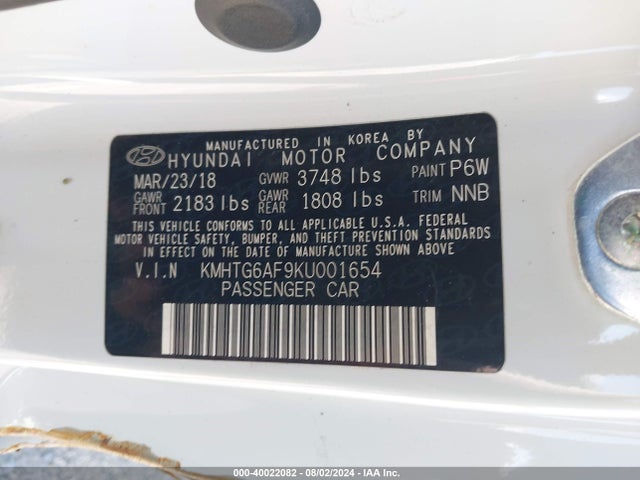Hyundai Veloster 2.0 2019 KMHTG6AF9KU001654 Image 9